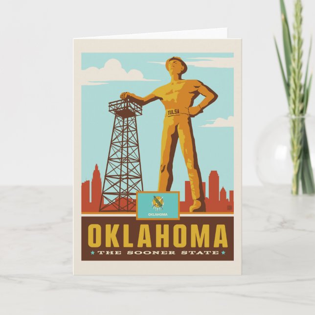 Staatsstolz | Oklahoma Karte (Vorderseite)