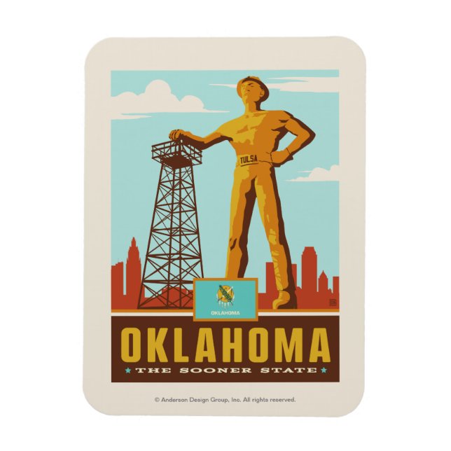 Staatsstolz | Oklahoma Magnet (Vertikal)