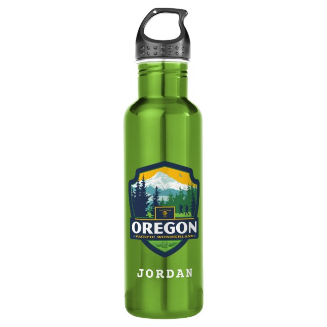 Staatsstolz | Oregon Edelstahlflasche (Vorderseite)