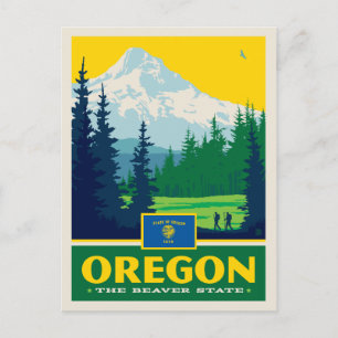 Staatsstolz Oregon Postkarte