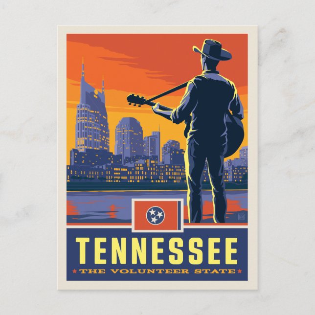 Staatsstolz | Tennessee Postkarte (Vorderseite)