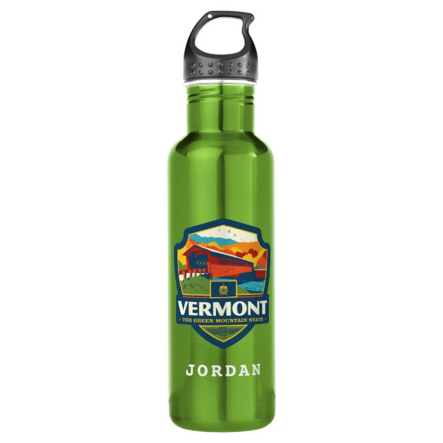 Staatsstolz | Vermont Edelstahlflasche (Vorderseite)
