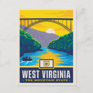 Staatsstolz West Virginia Postkarte