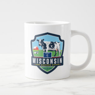 Staatsstolz   Wisconsin 2 Jumbo-Tasse