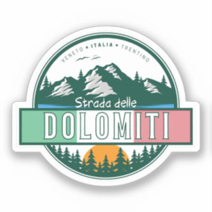 Staatsstraße 48 der Dolomiten Aufkleber