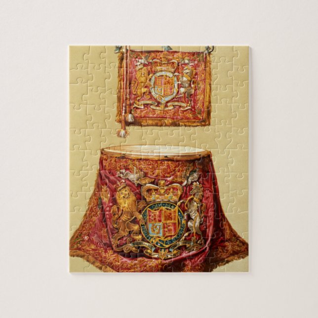 Staatstrompete, vermutlich George III und Puzzle (Vertikal)