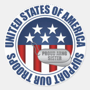 Staatswache der Proud Runder Aufkleber