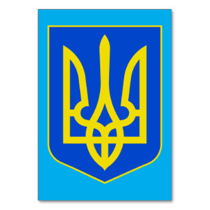 Staatswappen der Ukraine Goldener Dreizack Fine Ar Tischnummer