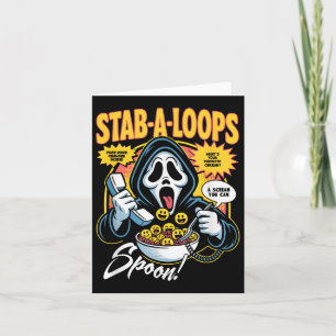 Stab-a-loops Horror Cereal Box Halloween Karte