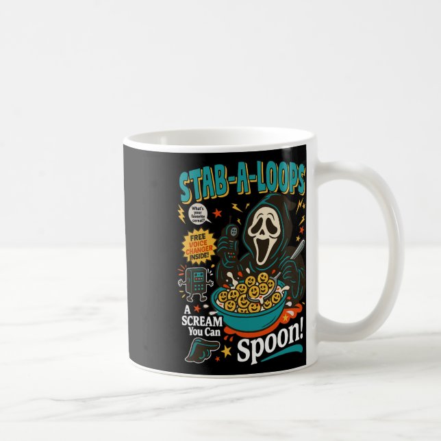 Stab-a-loops Horror Cereal Box Halloween Killer Br Kaffeetasse (Rechts)