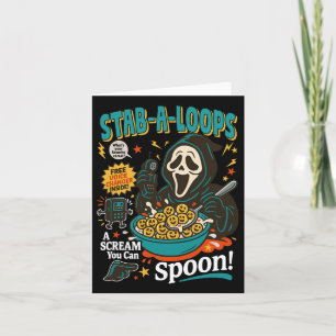 Stab-a-loops Horror Cereal Box Halloween Killer Br Karte