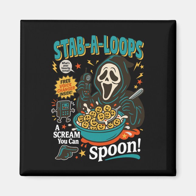 Stab-a-loops Horror Cereal Box Halloween Killer Br Magnet (Vorne)