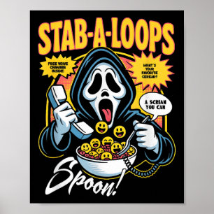 Stab-a-loops Horror-Cerealien-Schachtel Halloween  Poster