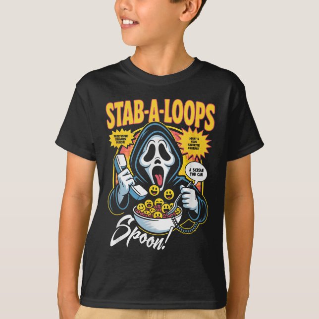 Stab-a-loops Horror Frühstücksbox Halloween  T-Shirt (Vorderseite)