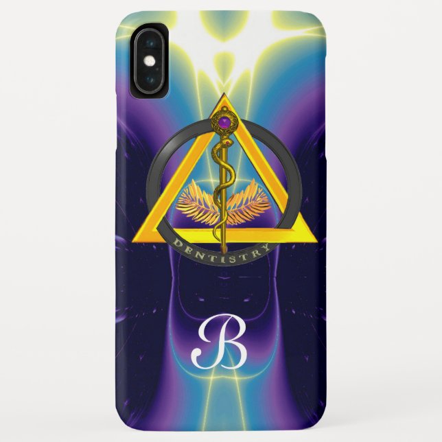 STAB DES ASKLEPIOS ZAHNARZT ZAHNHEILKUNDE MONOGRAM Case-Mate iPhone HÜLLE (Rückseite)