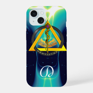 STAB DES ASKLEPIOS ZAHNARZT ZAHNHEILKUNDE MONOGRAM iPhone 15 HÜLLE