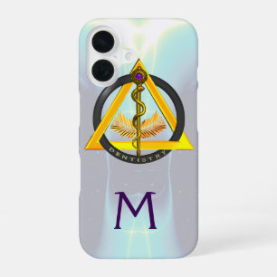 STAB DES ASKLEPIOS ZAHNARZT ZAHNHEILKUNDE MONOGRAM iPhone 16 HÜLLE