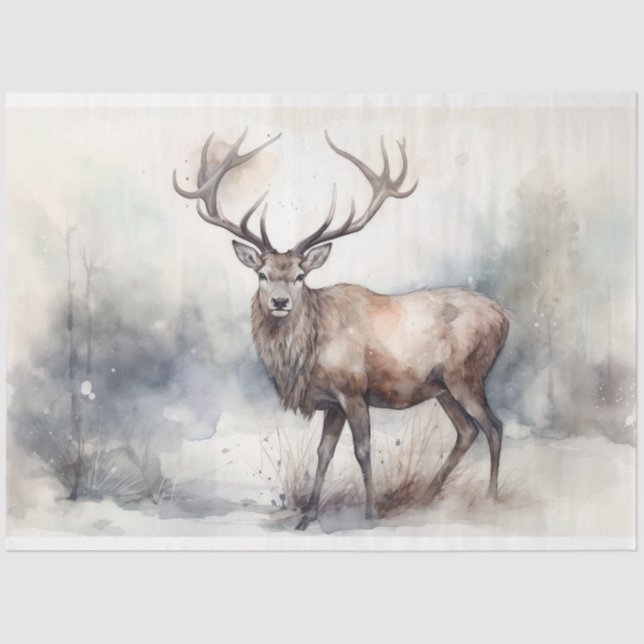 Stab im Schnee 1 Dekoupage Paper Seidenpapier (Vorderseite)