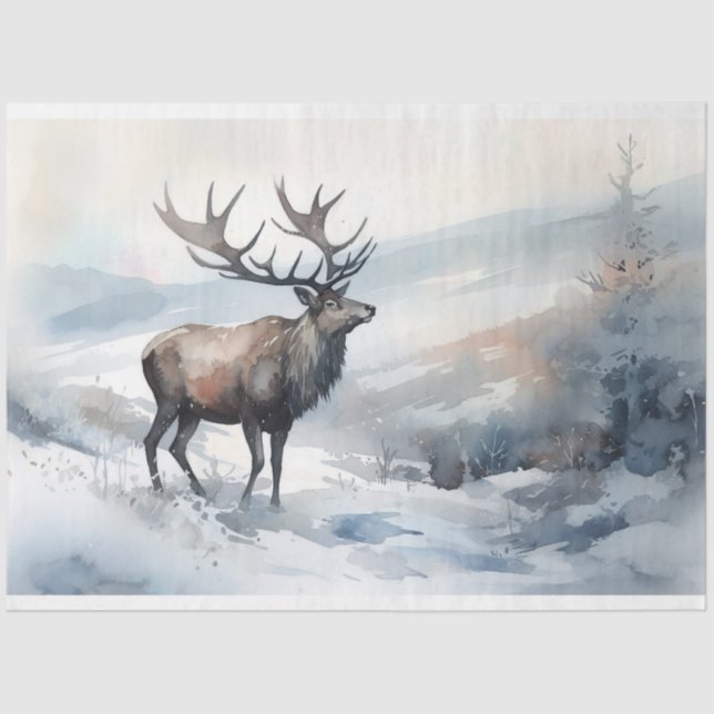 Stab im Schnee 2 Dekoupage Paper Seidenpapier (Vorderseite)