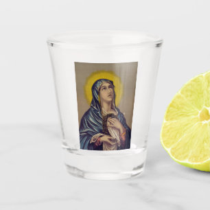 Stabat Mater unsere Lady der Trauern Schnapsglas