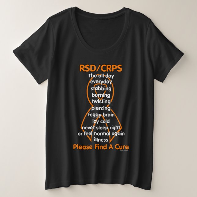 Stabbing Burning Twisting...RSD/CRPS Große Größe T-Shirt (Design vorne)