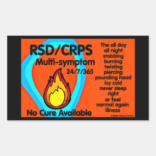 Stabbing Burning Twisting...RSD/CRPS Rechteckiger Aufkleber