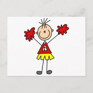 Stäbchen-Figur Cheerleader T-Shirts und Geschenke Postkarte