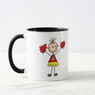 Stäbchen-Figur Cheerleader T-Shirts und Geschenke Tasse