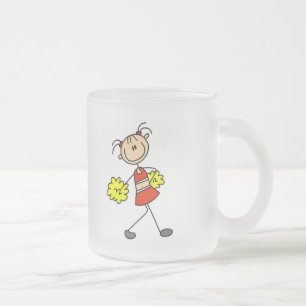 Stäbchen-Figur Cheerleading T-Shirts und Geschenke Mattglastasse