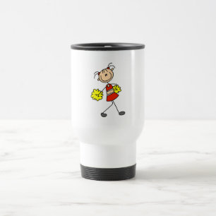 Stäbchen-Figur Cheerleading T-Shirts und Geschenke Reisebecher
