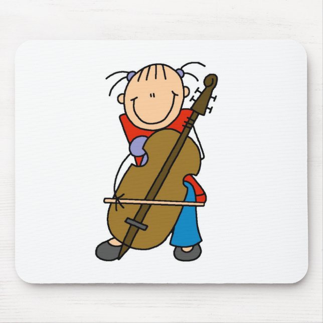 Stäbchenfigur Cello-Mauspad Mousepad (Vorne)