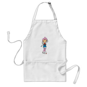 Stäbchenfigur-Cowgirl-T-Shirts und Geschenke Schürze
