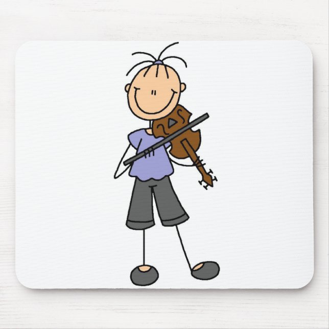 Stäbchenfigur-Fiedel-Mauspad Mousepad (Vorne)