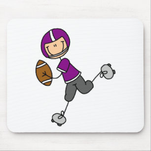Stäbchenfigur-Fußball Purpur Mousepad
