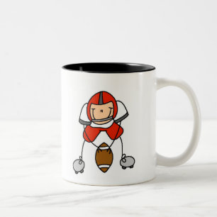 Stäbchenfigur Fußball Rot Zweifarbige Tasse