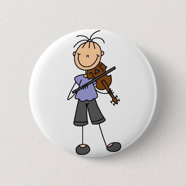 Stäbchenfigur-Geigen-Button Button (Vorderseite)