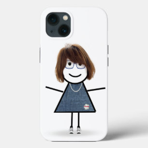 Stäbchenfigur Mädchen mit Brille  Case-Mate iPhone Hülle
