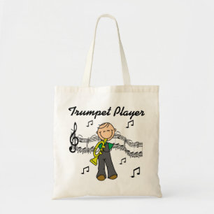 Stäbchenfigur Männlicher Trompetenspieler T-Shirts Tragetasche
