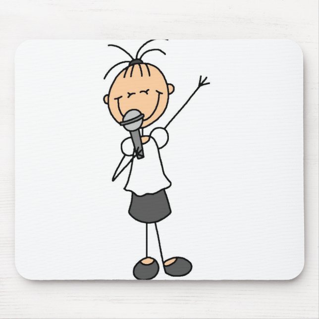 Stäbchenfigur Sänger-Mauspad Mousepad (Vorne)