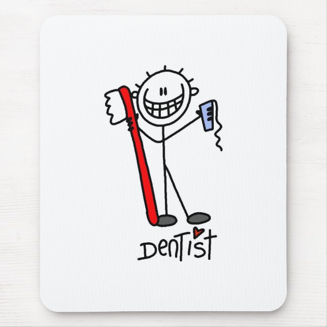 Stäbchenfigur Zahnarzt Mousepad (Vorne)