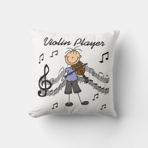 Stabfigur Mädchen Violinspieler T-Shirts und Gesch Kissen