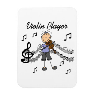 Stabfigur Mädchen Violinspieler T-Shirts und Gesch Magnet