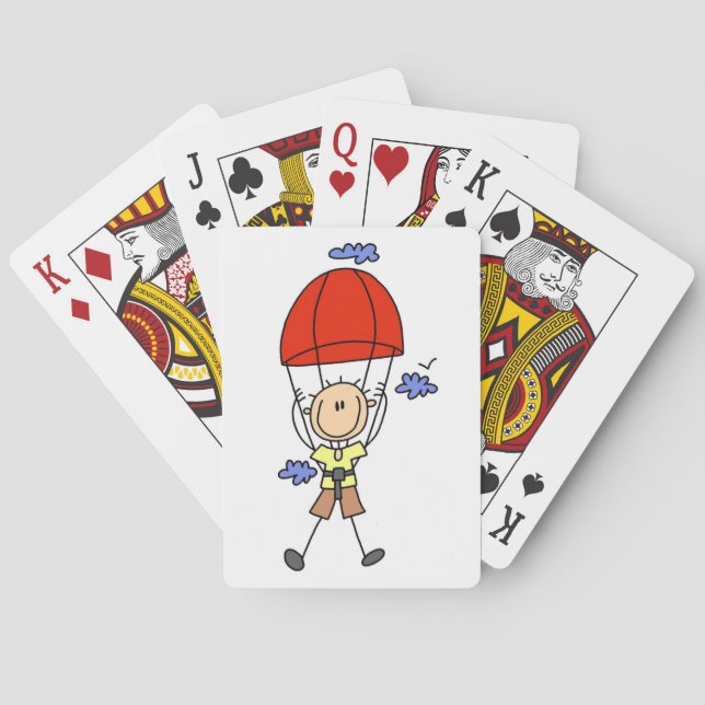 Stabhochspringen-Strichmännchen Spielkarten (Rückseite)