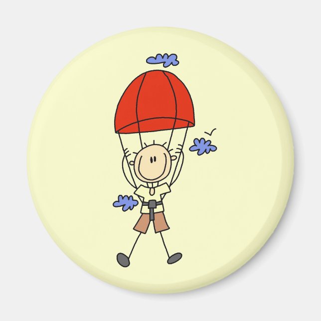 Stabhochspringende Stockfigur Magnet (Vorne)