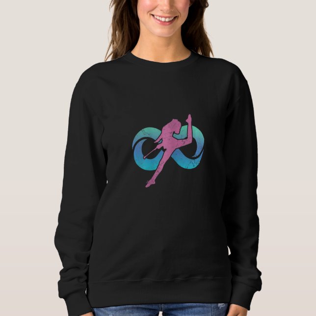 Stabhochspringendes Mädchen Endlose Majoretten Sta Sweatshirt (Vorderseite)