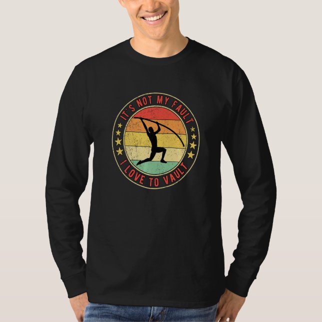 Stabhochspringer Sprung   T-Shirt (Vorderseite)