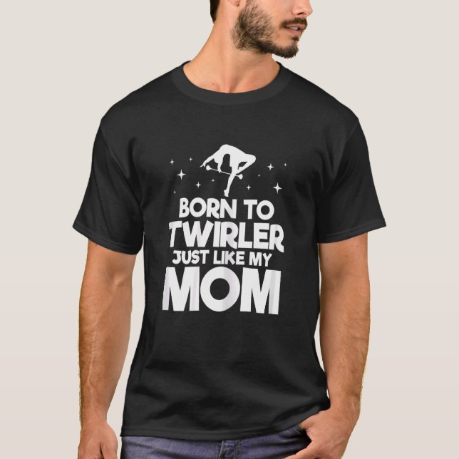 Stabhochspringerin Majorette Tanzmutter Mädchen Ta T-Shirt (Vorderseite)