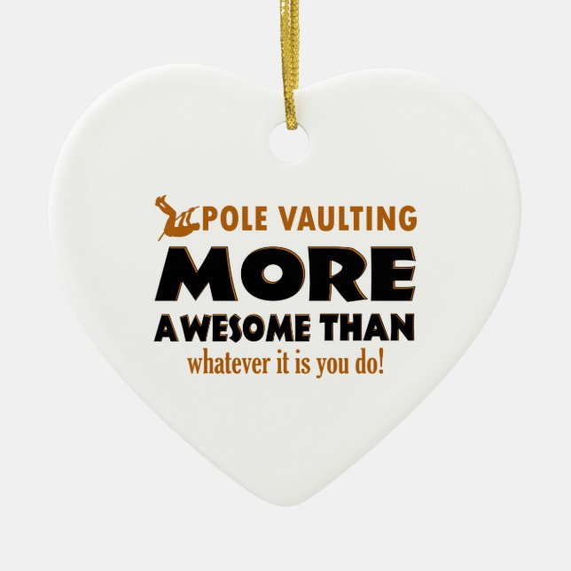 Stabhochsprungentwürfe Keramik Ornament (Vorne)