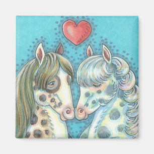 Stabile Pinto Ponies HORSE MAGNET Square