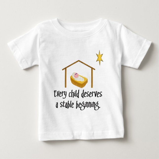 Stabiler Anfang Baby T-shirt (Vorderseite)
